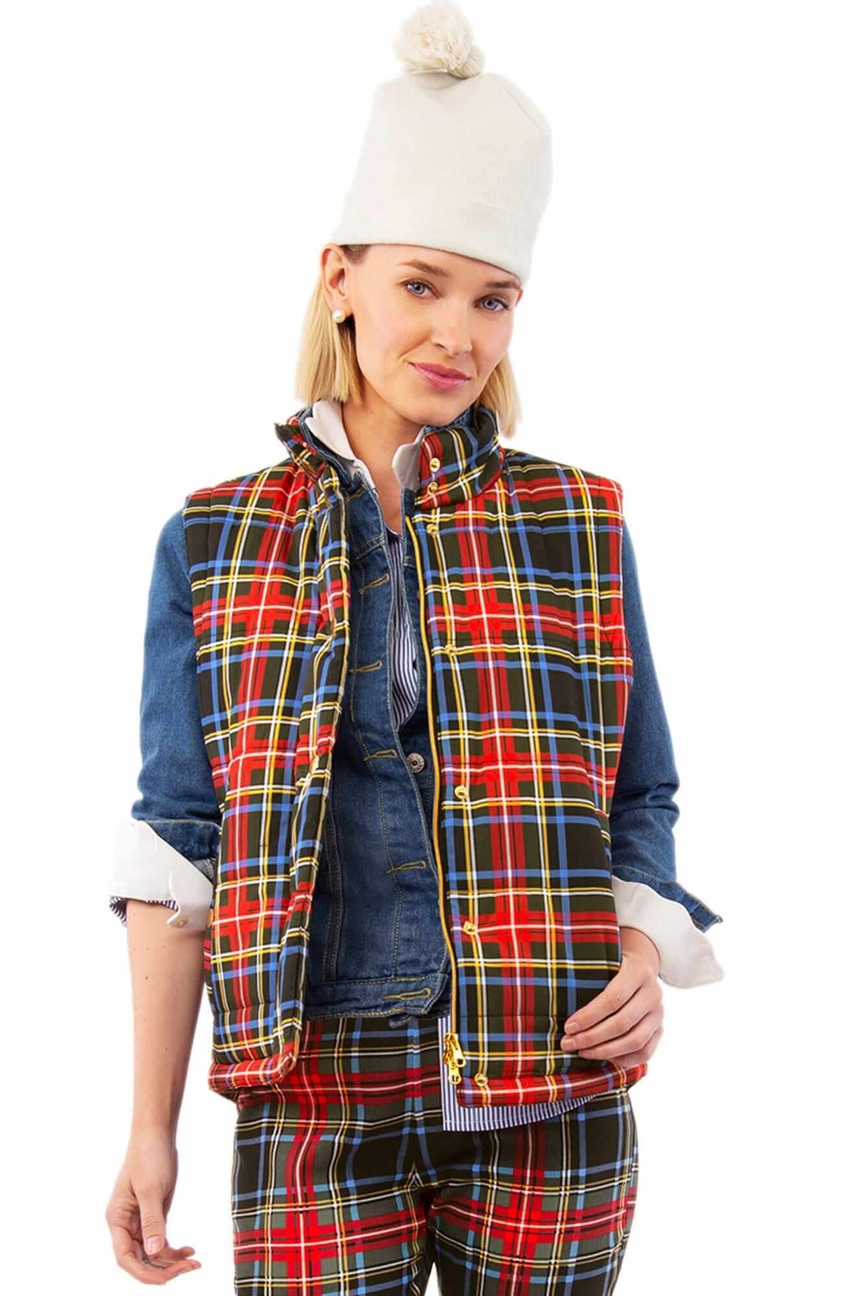 The Puffer Vest - Duke of York Black Multi