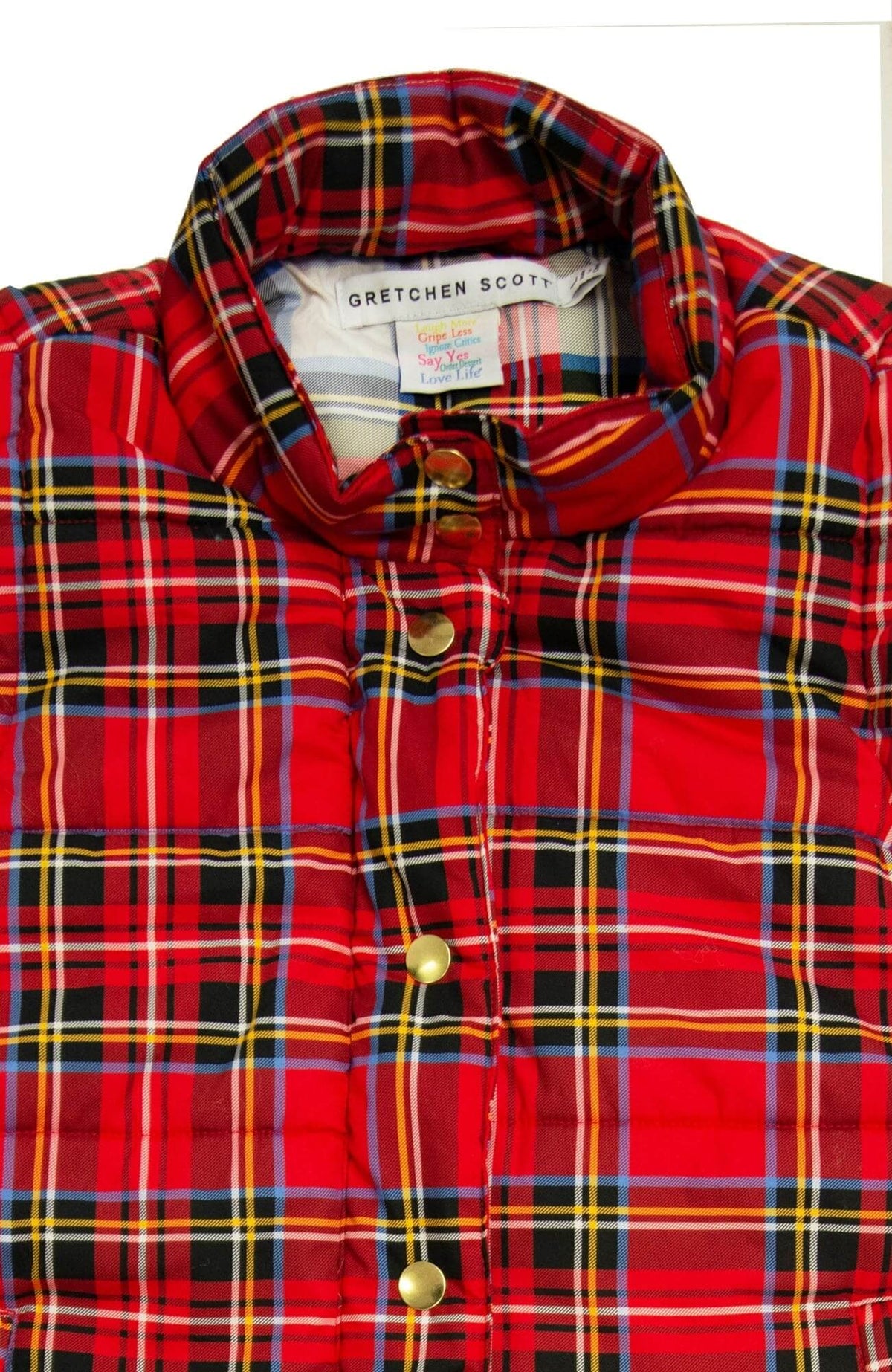 The Puffer Vest - Duke of York Red Multi