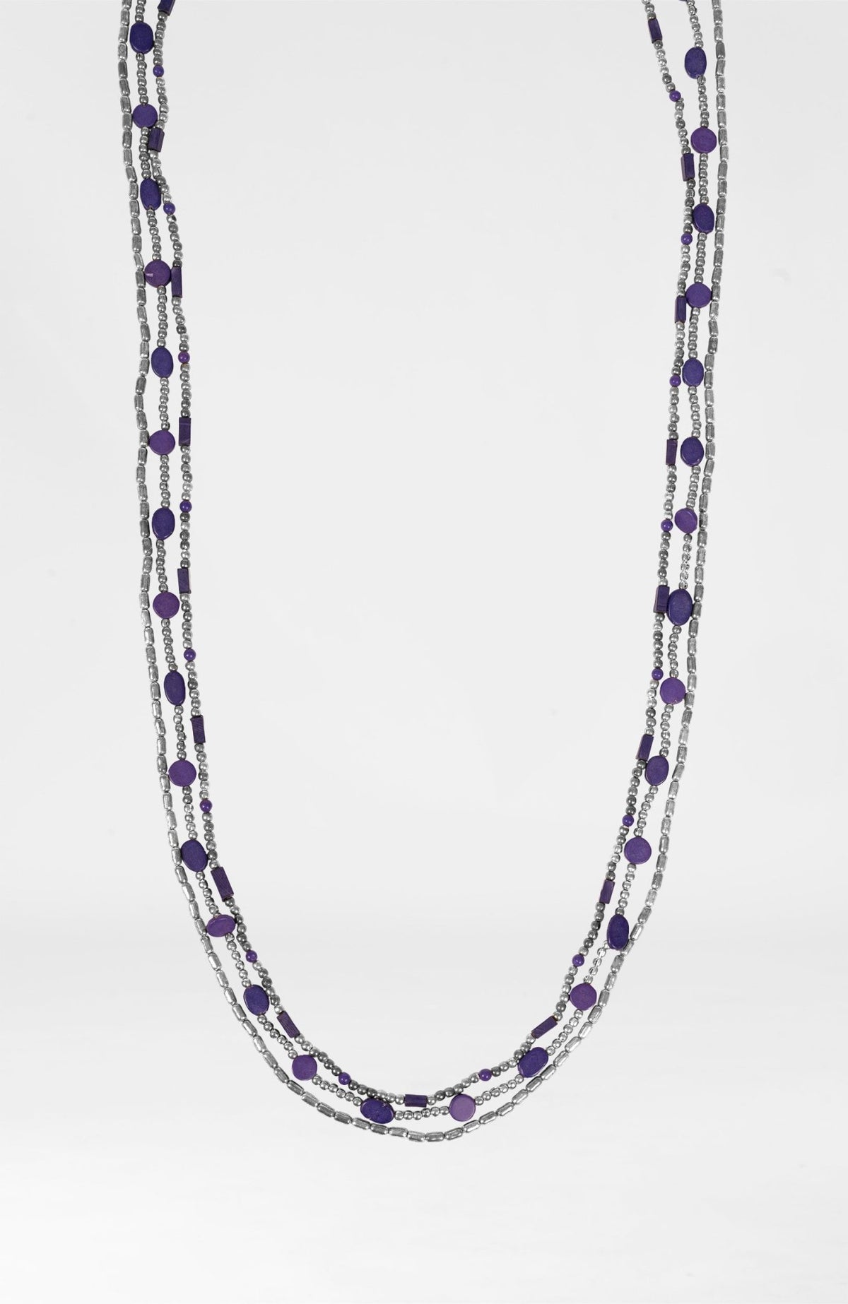 "The Trio" Necklace Lapis Silver One Size