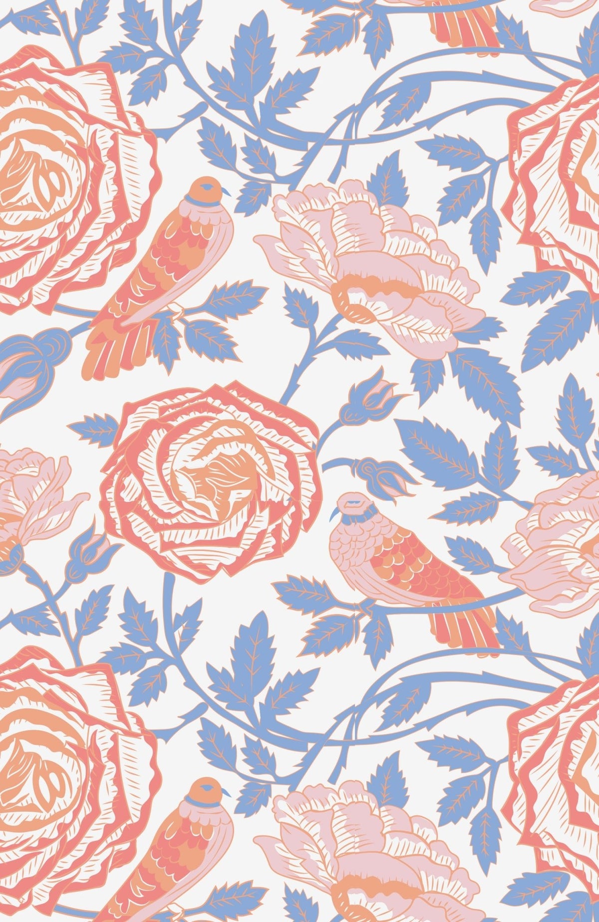 Tie Dress - Smell The Roses Peri Coral