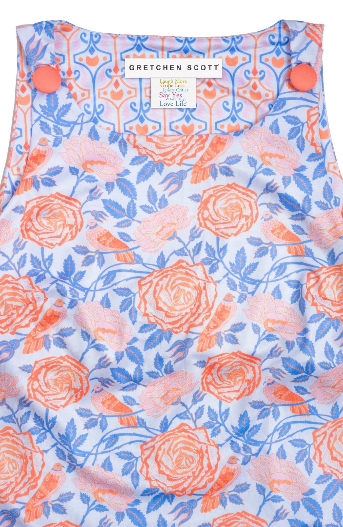 Tie Dress - Smell The Roses Peri Coral