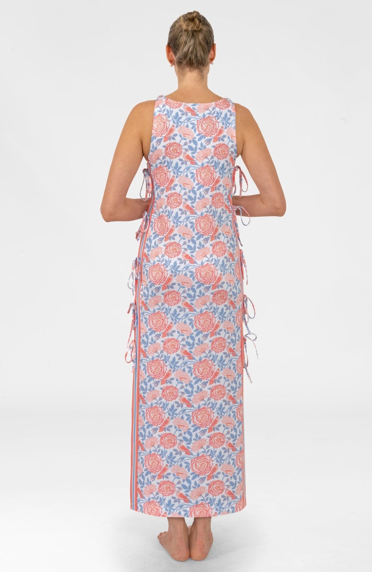 Tie Dress - Smell The Roses Peri Coral