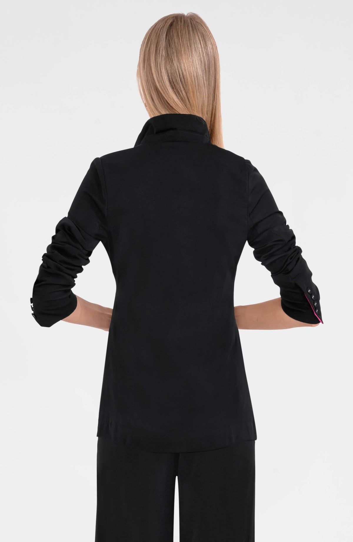 Tie Front Jacket - Silky Heaven Black