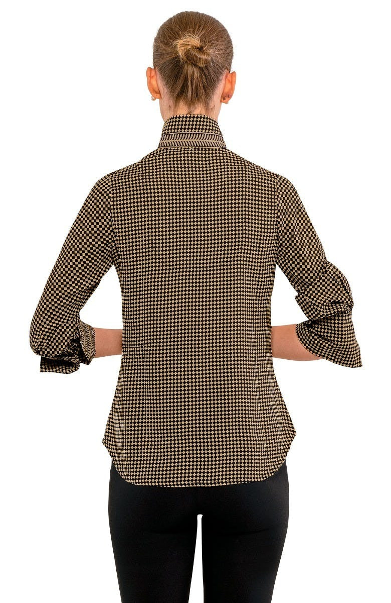 Boyfriend Shirt - Checkmate Black Khaki