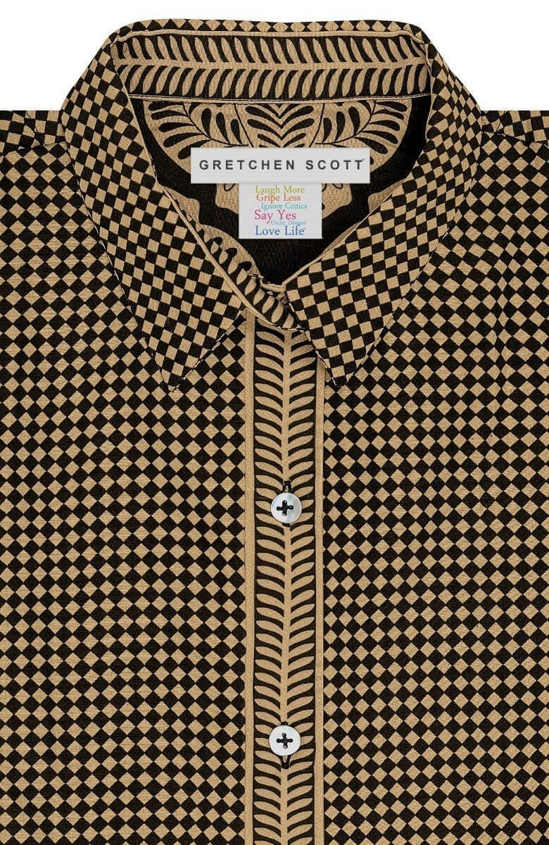 Boyfriend Shirt - Checkmate Black Khaki