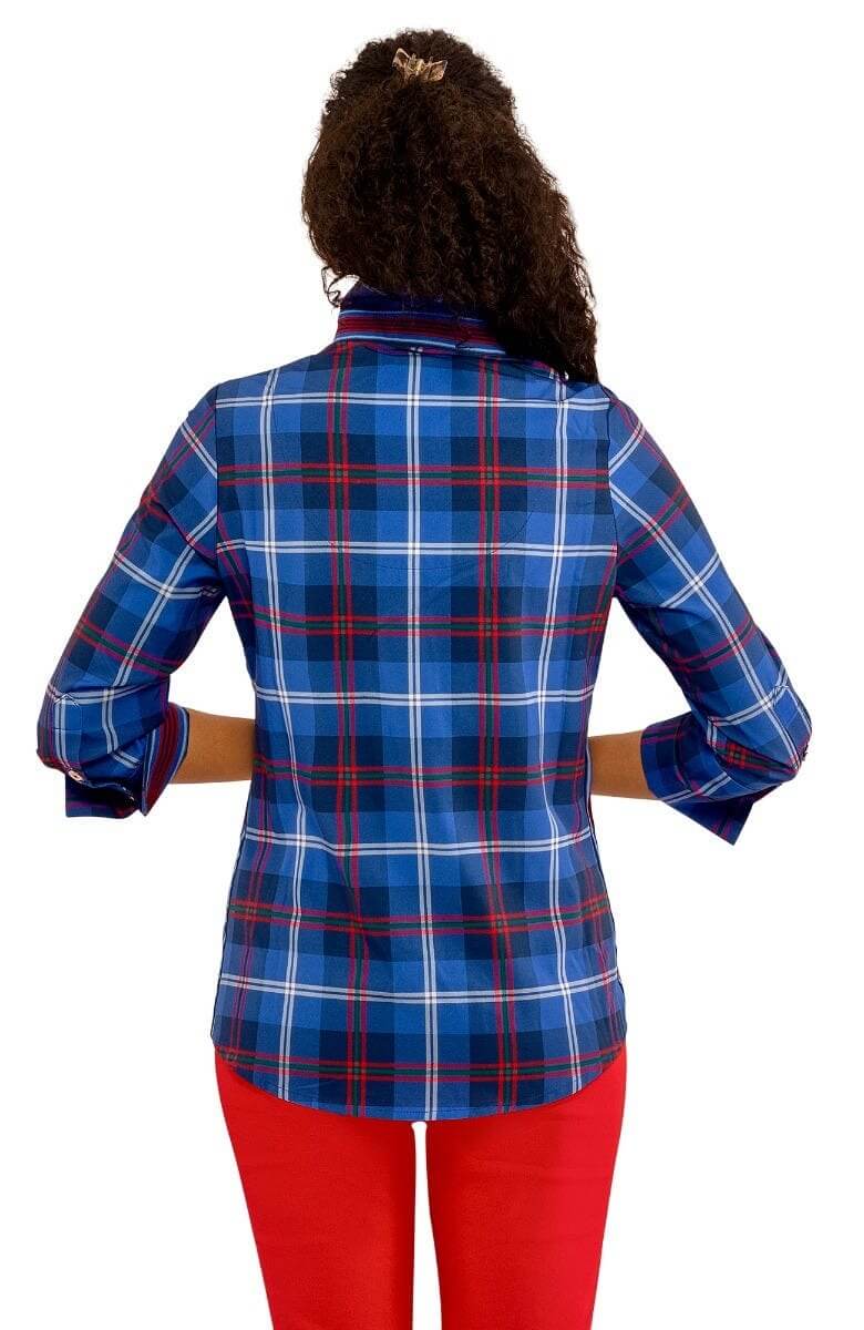 Boyfriend Shirt - Middleton Plaid Navy