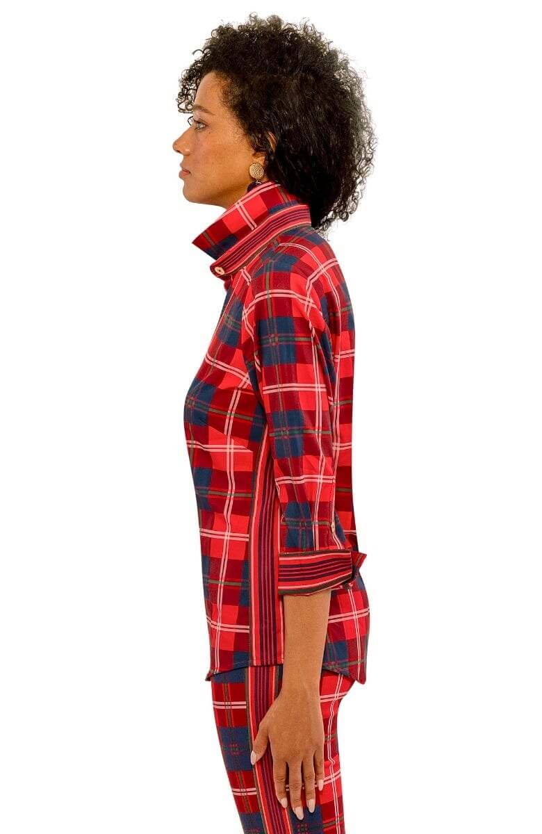 Boyfriend Shirt - Middleton Plaid Red