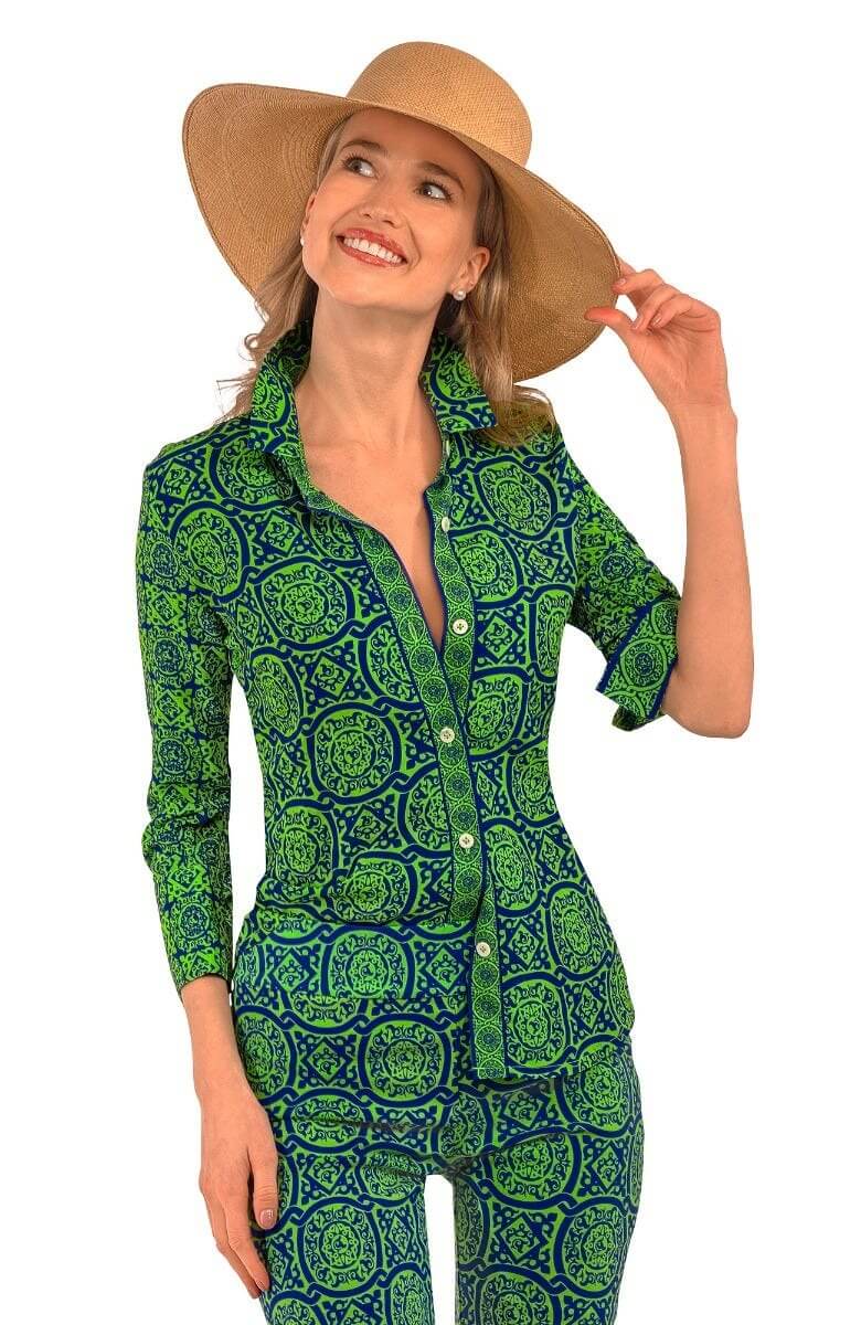 Boyfriend Shirt - Sultan's Dining Room - Final Sale Royal Kelly