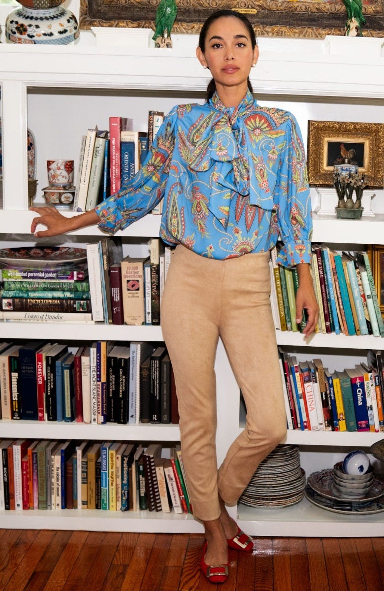 Billow Tie Blouse - Plume - Final Sale Periwinkle