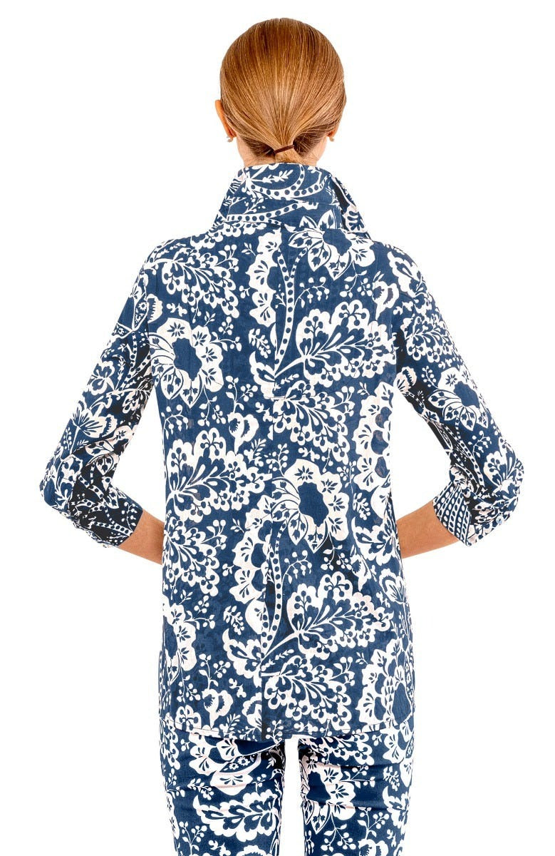 Comfy Cozy Shirt - Flora Navy