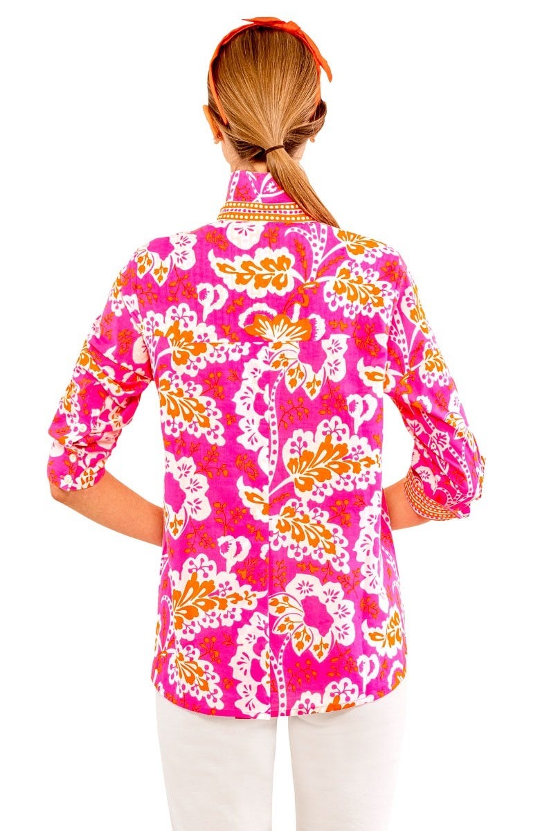 Comfy Cozy Shirt - Flora Pink Orange