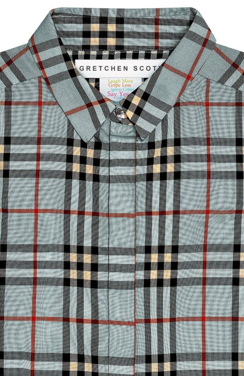 9-5 Cotton Shirt - Pretty Peri Plaid Blue