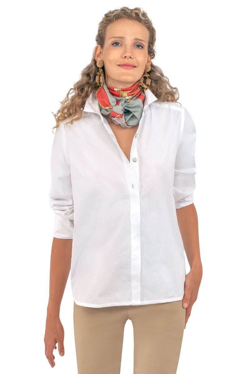 9-5 Cotton Poplin Shirt White