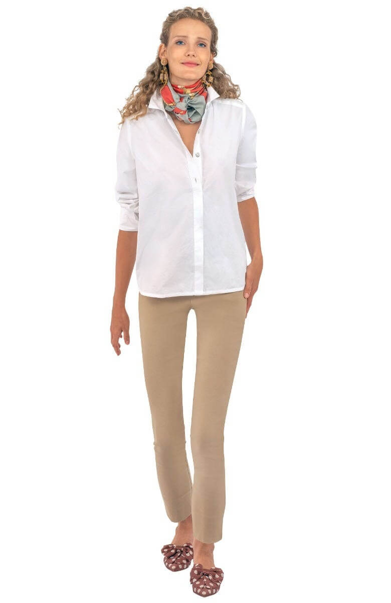 9-5 Cotton Poplin Shirt White