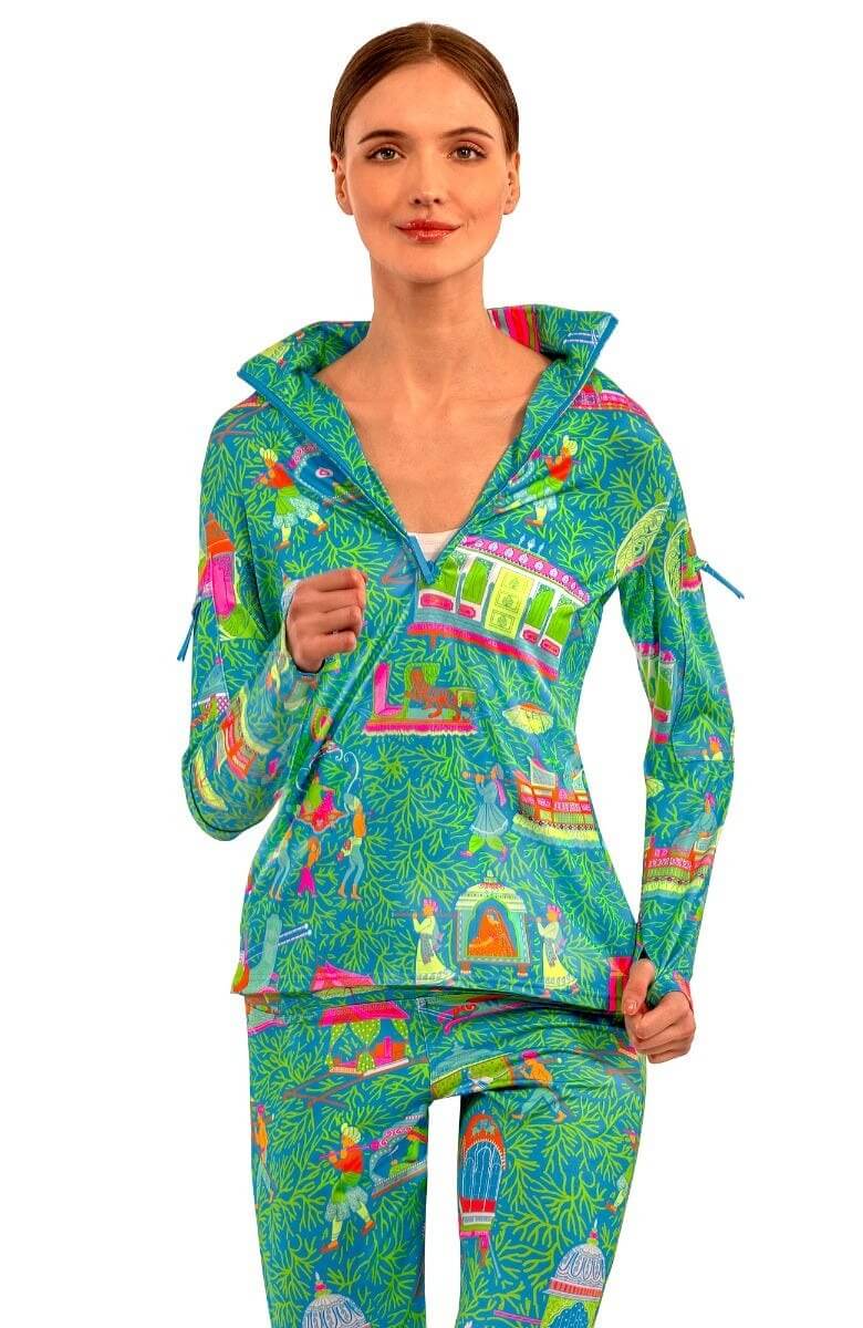 Half-Zip Pullover - Palanquin Party Turquoise