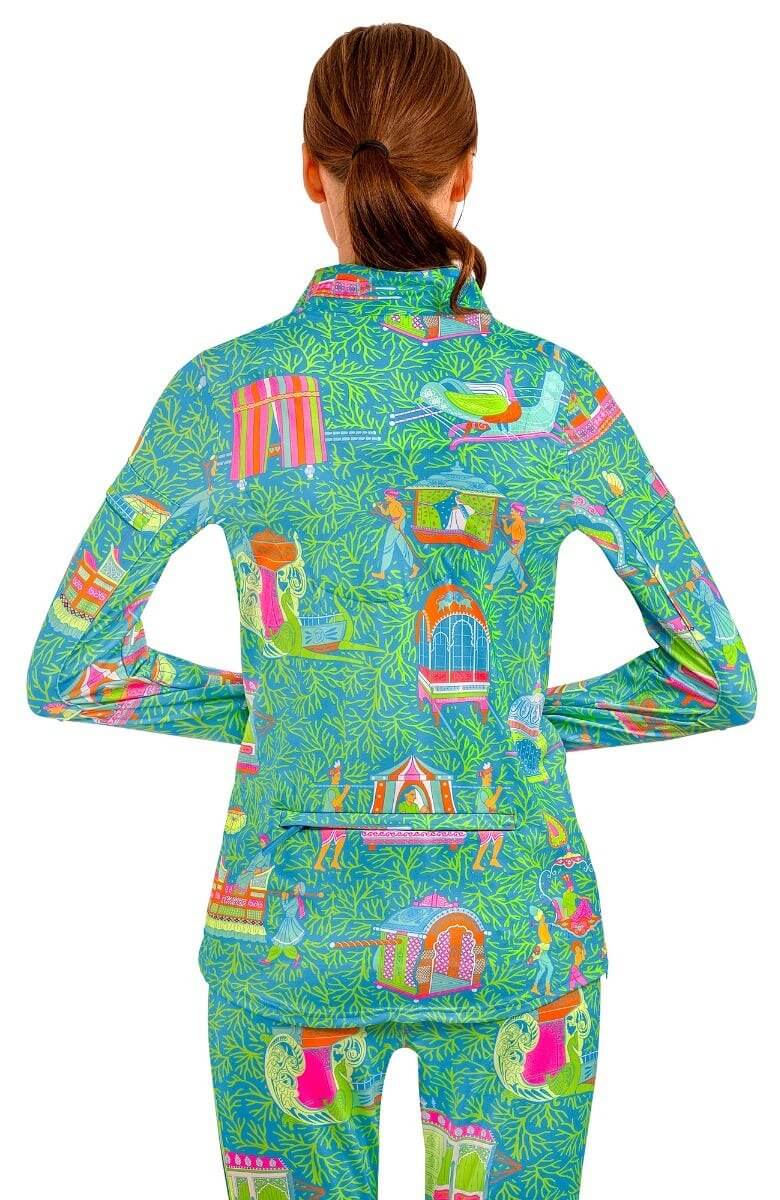 Half-Zip Pullover - Palanquin Party Turquoise