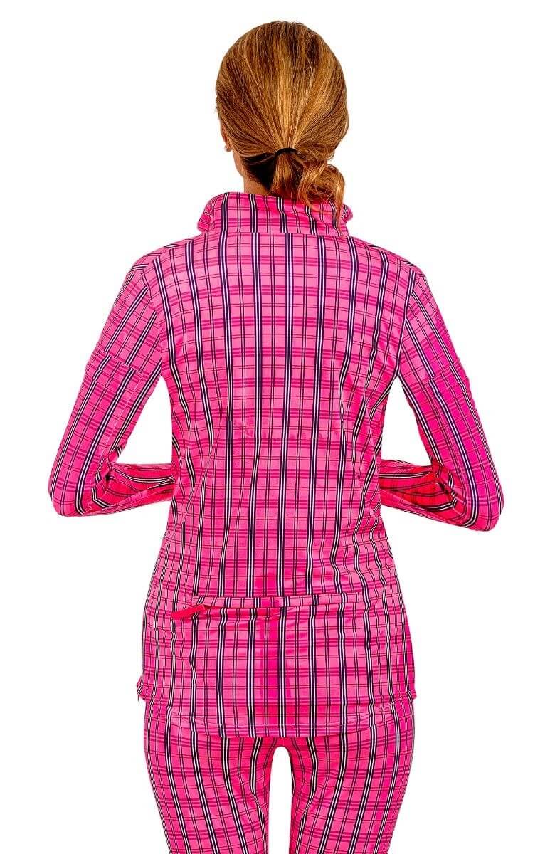 Half-Zip Pullover - Sunshine Plaid Pink