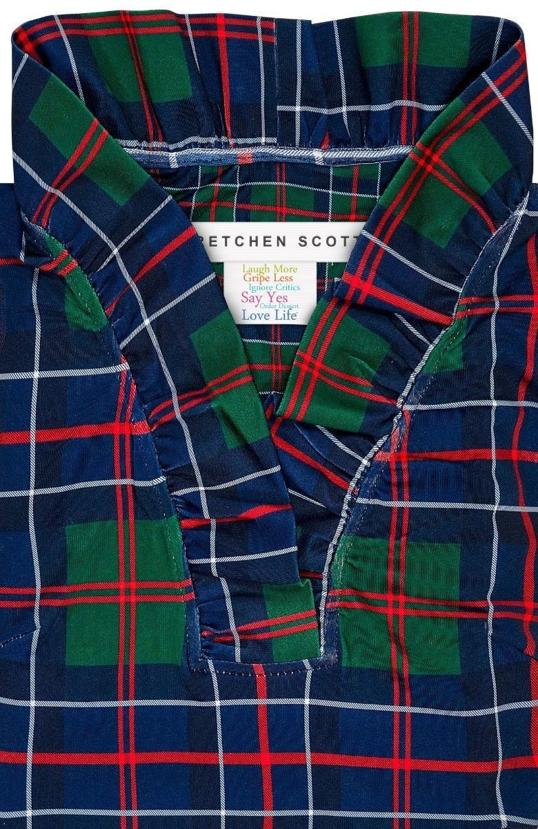 Ruffneck Top - Balmoral Plaid Multi