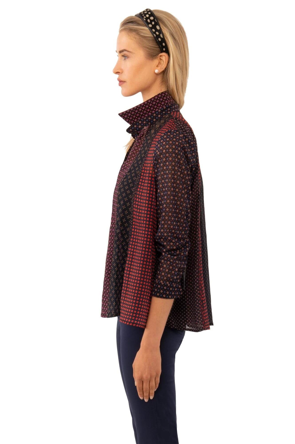 Seamed Top - Foulardio - Final Sale Red