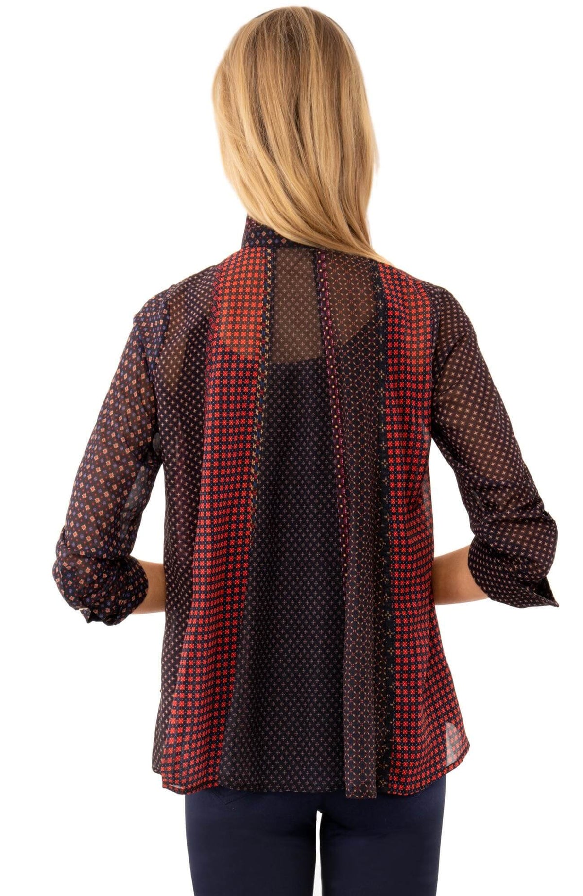 Seamed Top - Foulardio - Final Sale Red