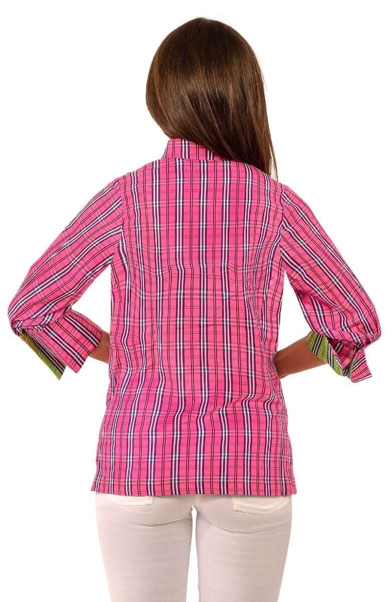 Forget Me Knot Top - Sunshine Plaid - Final Sale Pink