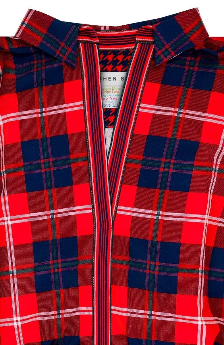 Tuck It Up Top - Middleton Plaid - Final Sale Red