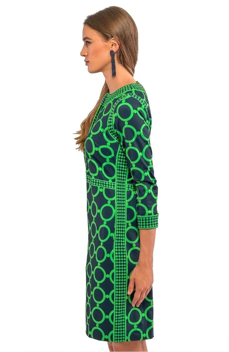 Trimmed Up Dress - Dip & Dot - Final Sale Navy