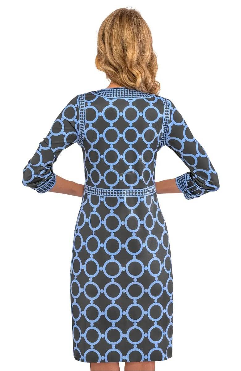 Trimmed Up Dress - Dip & Dot - Final Sale Gray