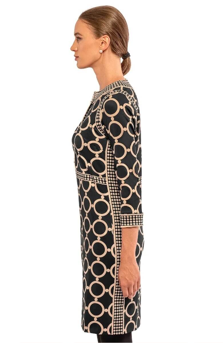 Trimmed Up Dress - Dip & Dot - Final Sale Black