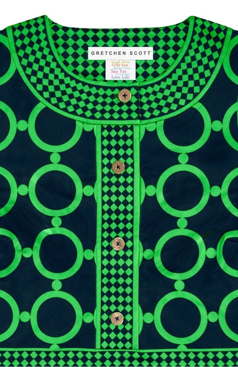 Trimmed Up Dress - Dip & Dot - Final Sale Navy