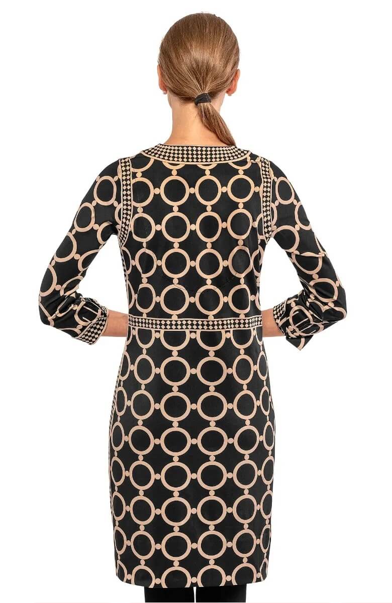 Trimmed Up Dress - Dip & Dot - Final Sale Black