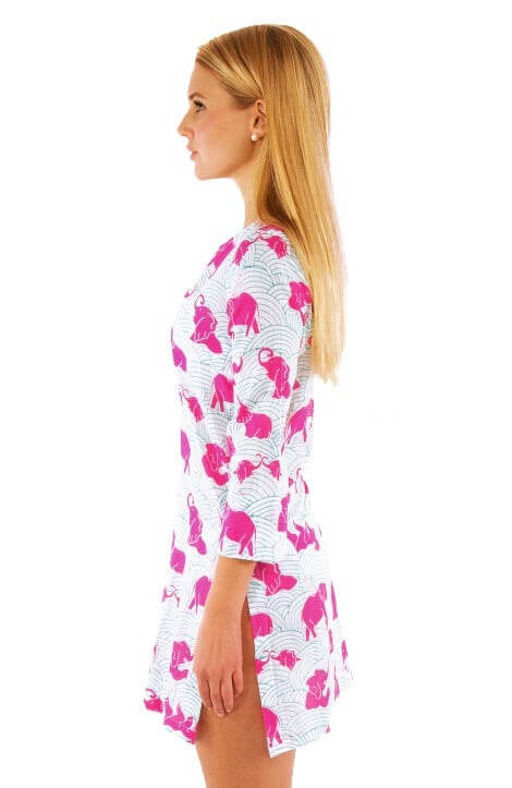 Mommy Cotton Tunic - Trunk Trunk Goose Pink