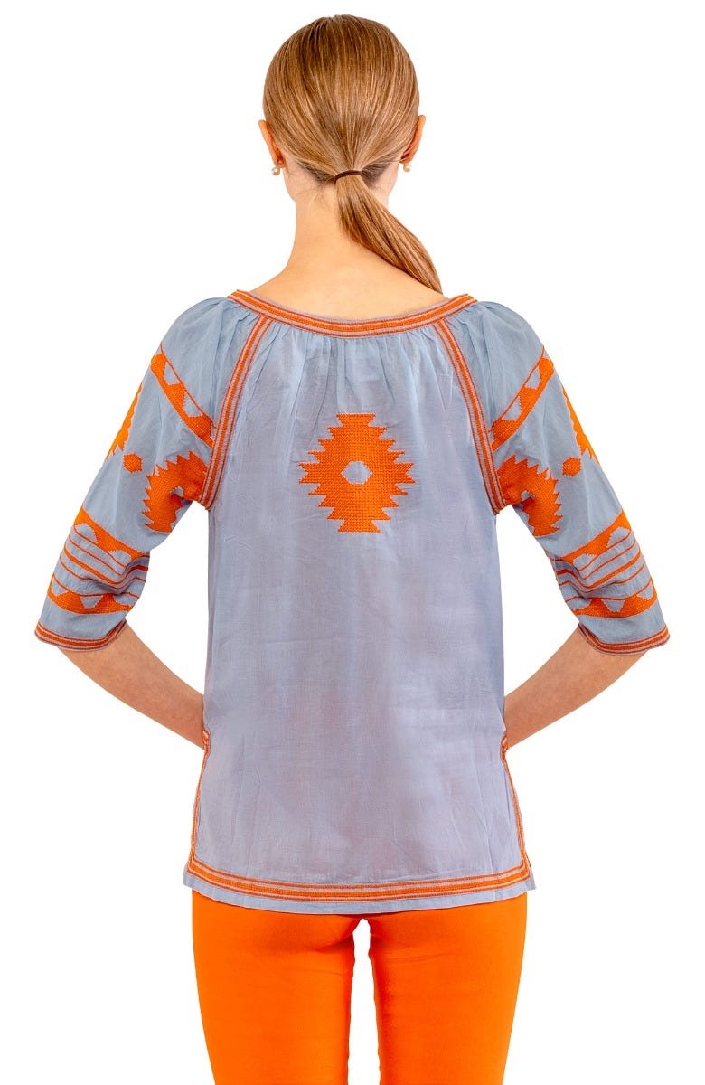 Montezuma Tunic Periwink Orange