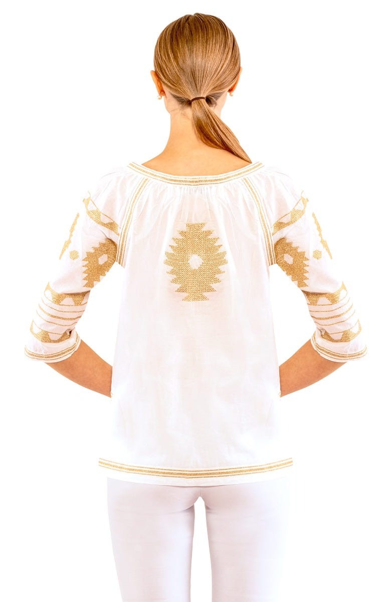 Montezuma Tunic White Gold