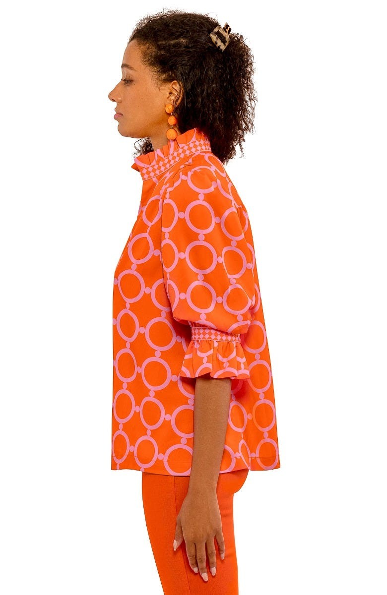 Ruffleneck Tunic - Dip &amp; Dot Black