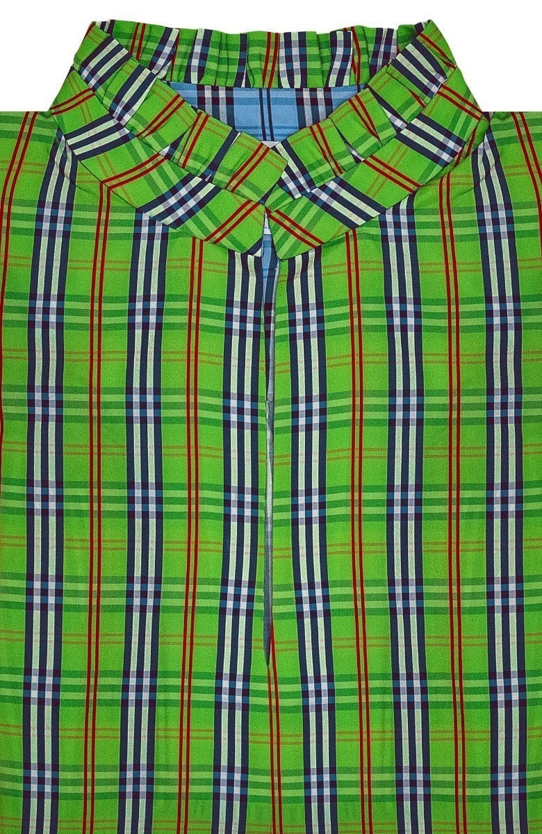 Ruffleneck Tunic - Sunshine Plaid - Final Sale Green