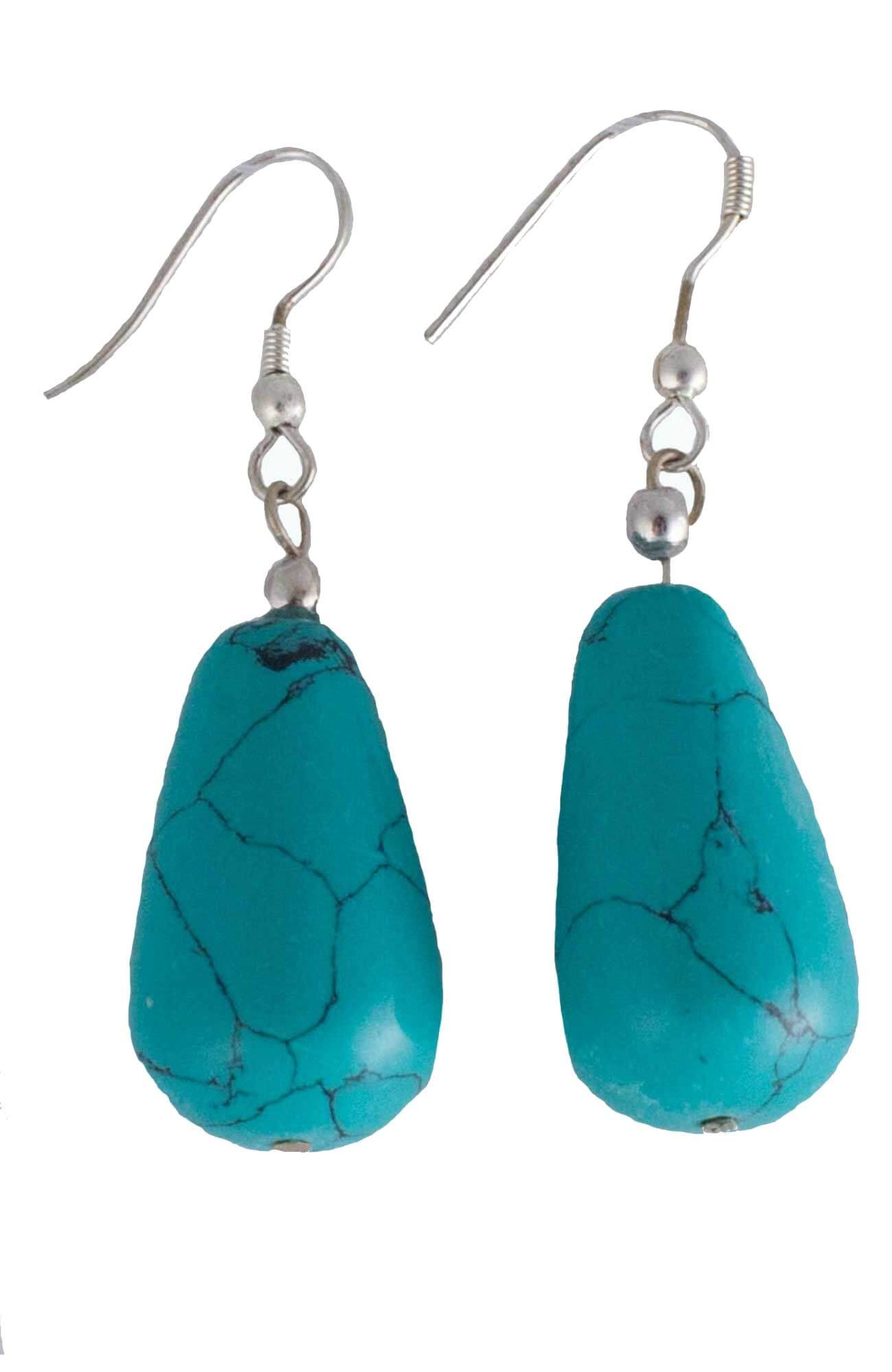 Turquoise Drop Earrings Turq One Size