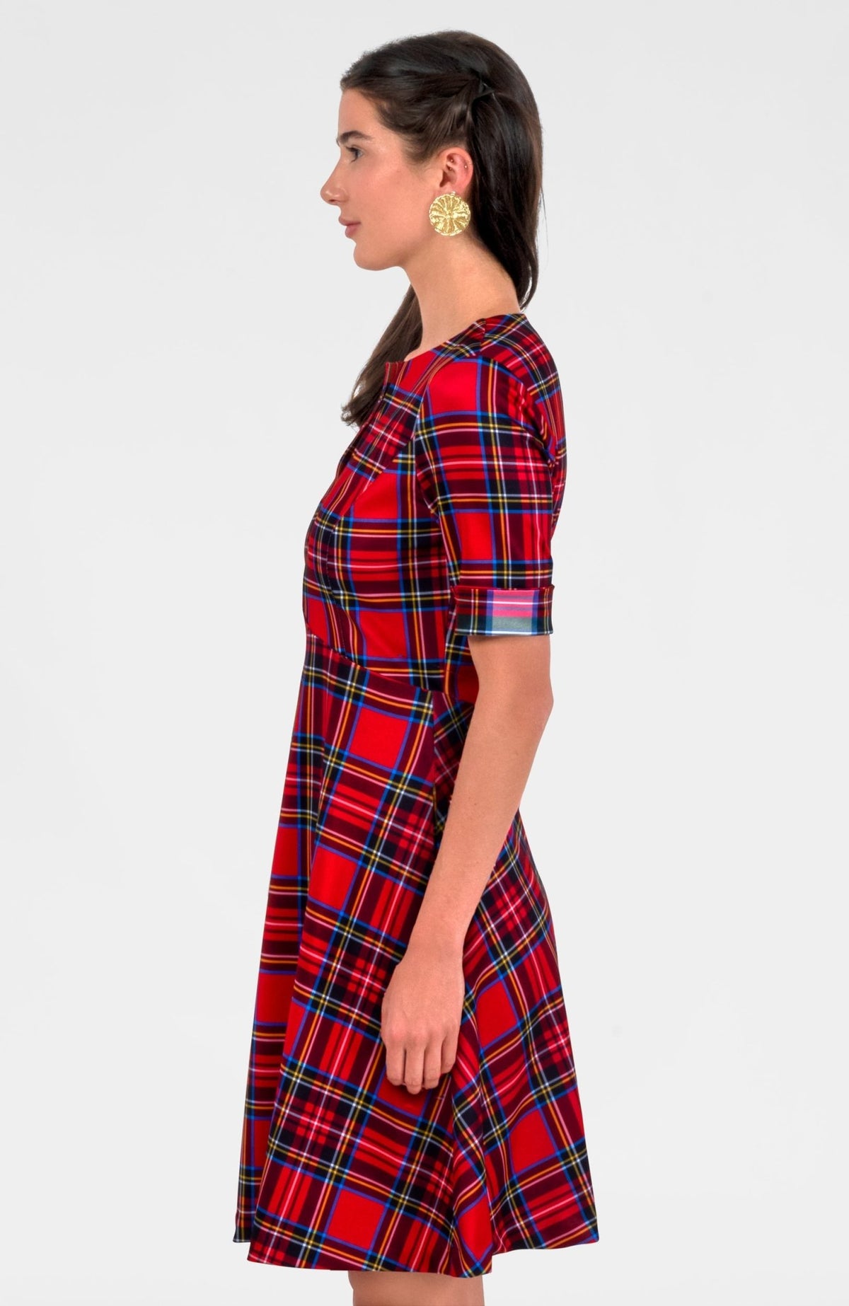 Twirly Whirly Dress - Duke Of York Red Multi