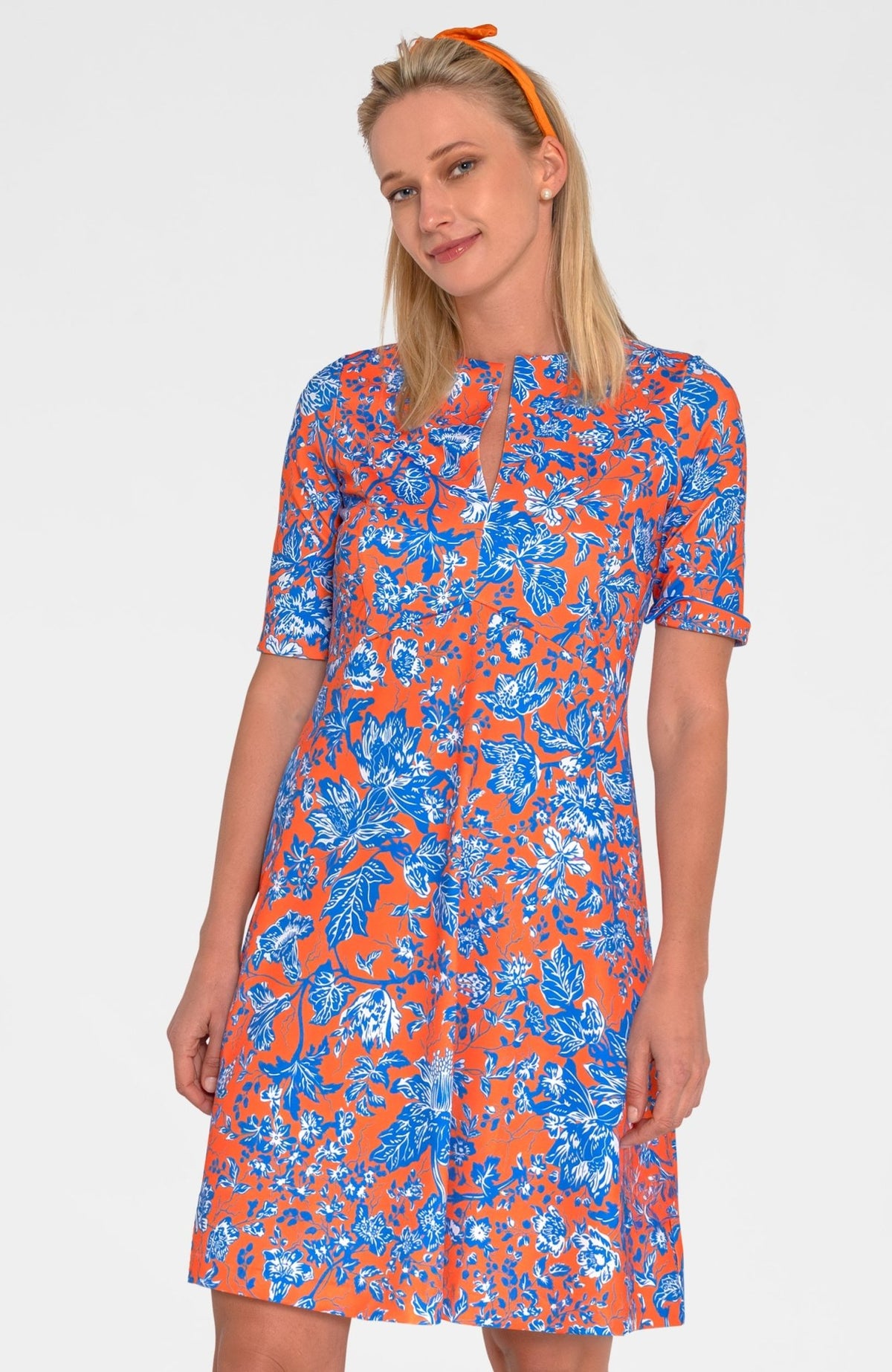 Twirly Whirly Dress - English Garden Orange