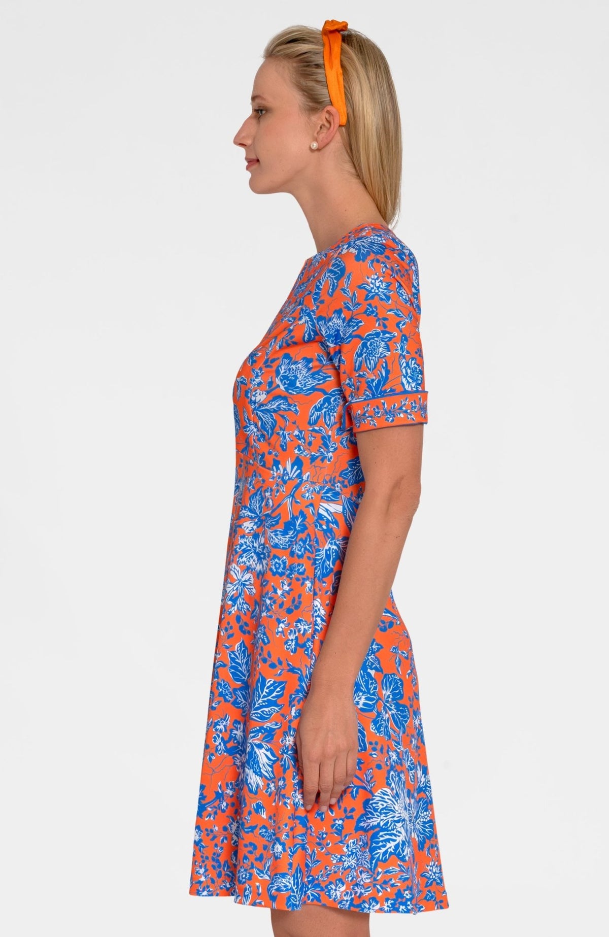 Twirly Whirly Dress - English Garden Orange
