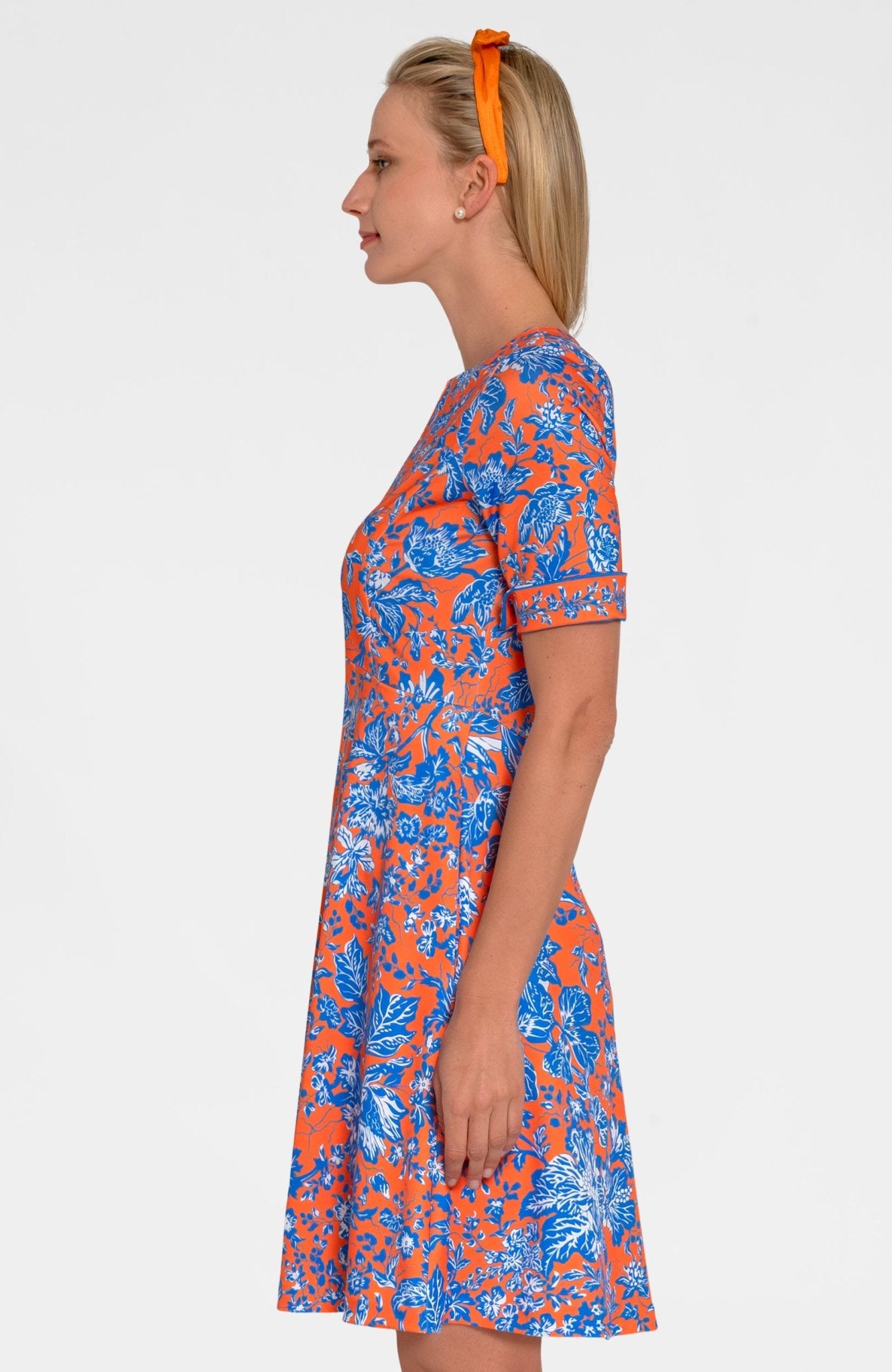 Twirly Whirly Dress - English Garden Orange