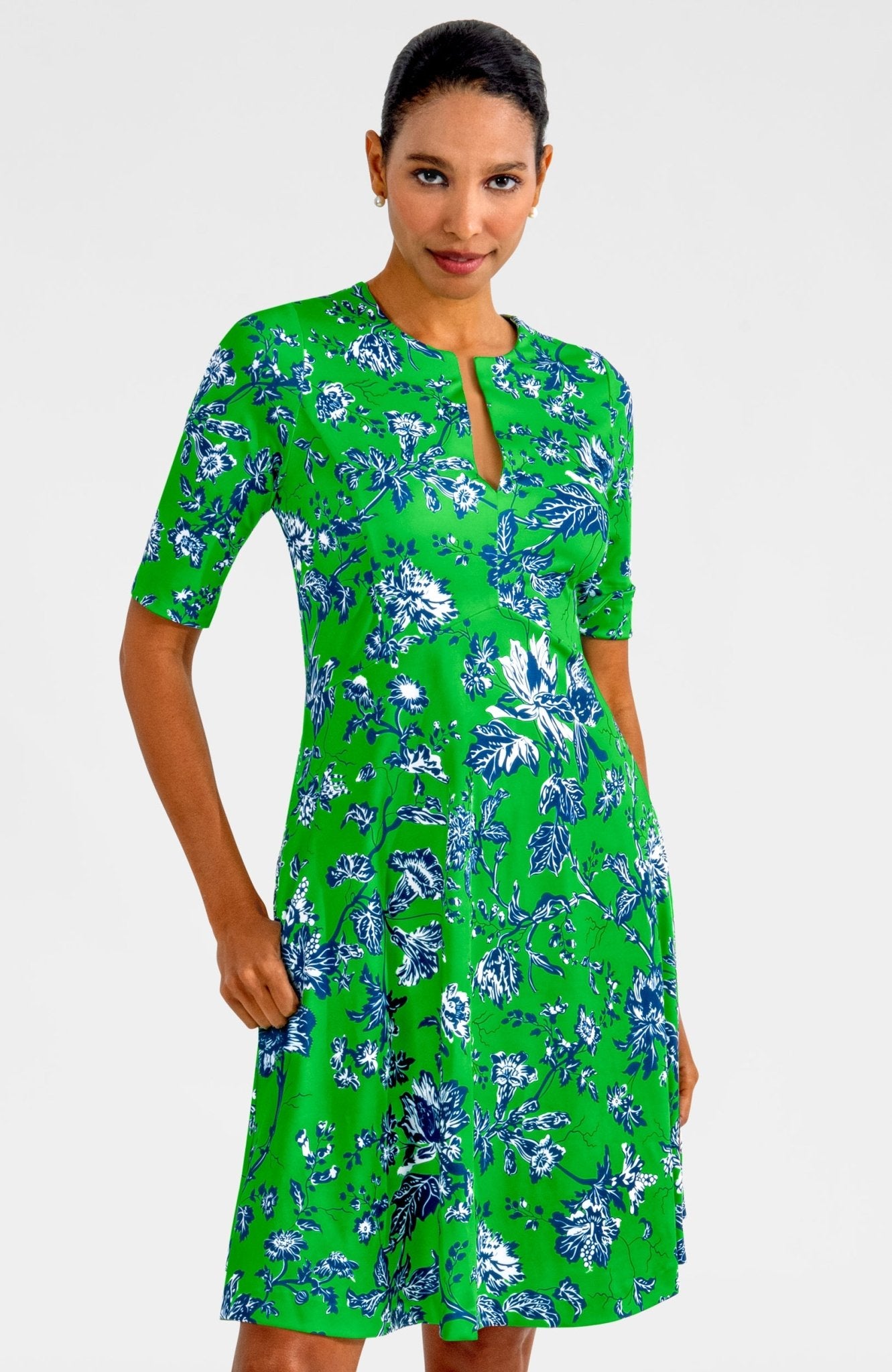Twirly Whirly Dress - English Garden Kelly