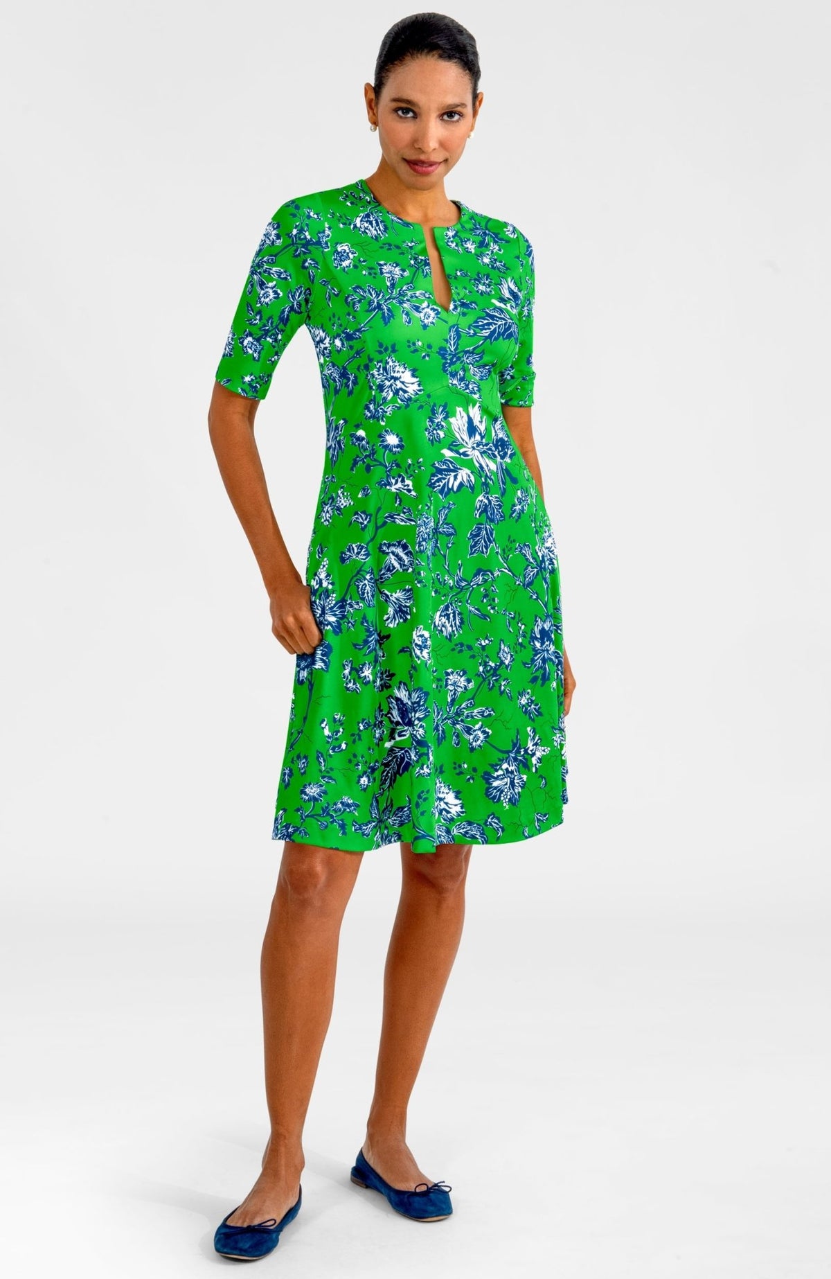Twirly Whirly Dress - English Garden Kelly