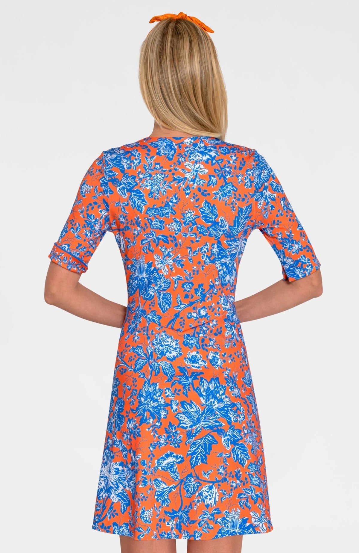 Twirly Whirly Dress - English Garden Orange