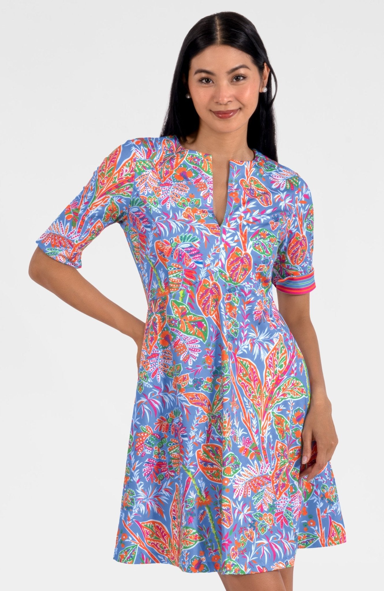 Twirly Whirly Dress - Vintage Vines Peri