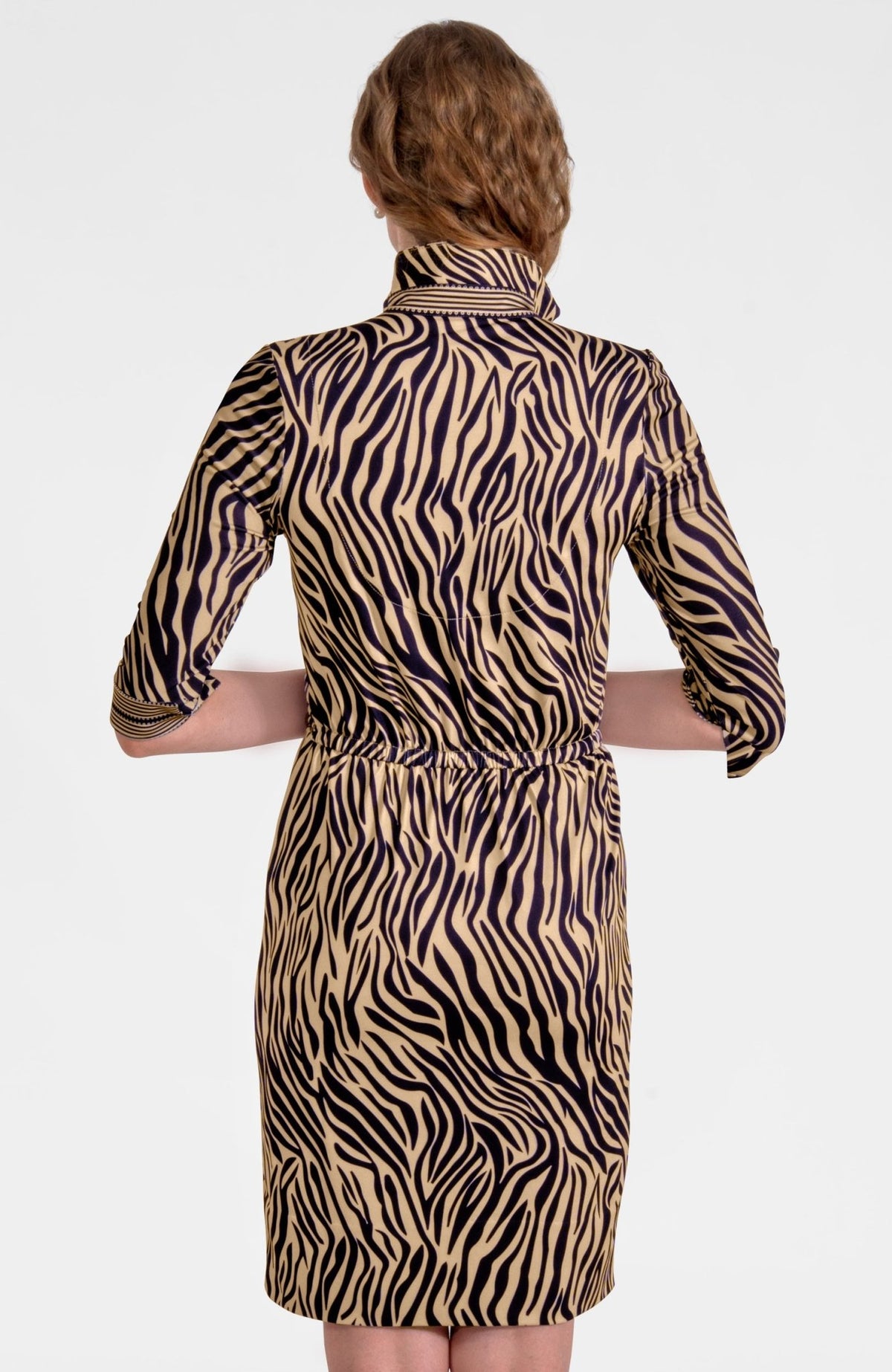 Twist & Shout Dress - Animal Instincts Zebra Khaki