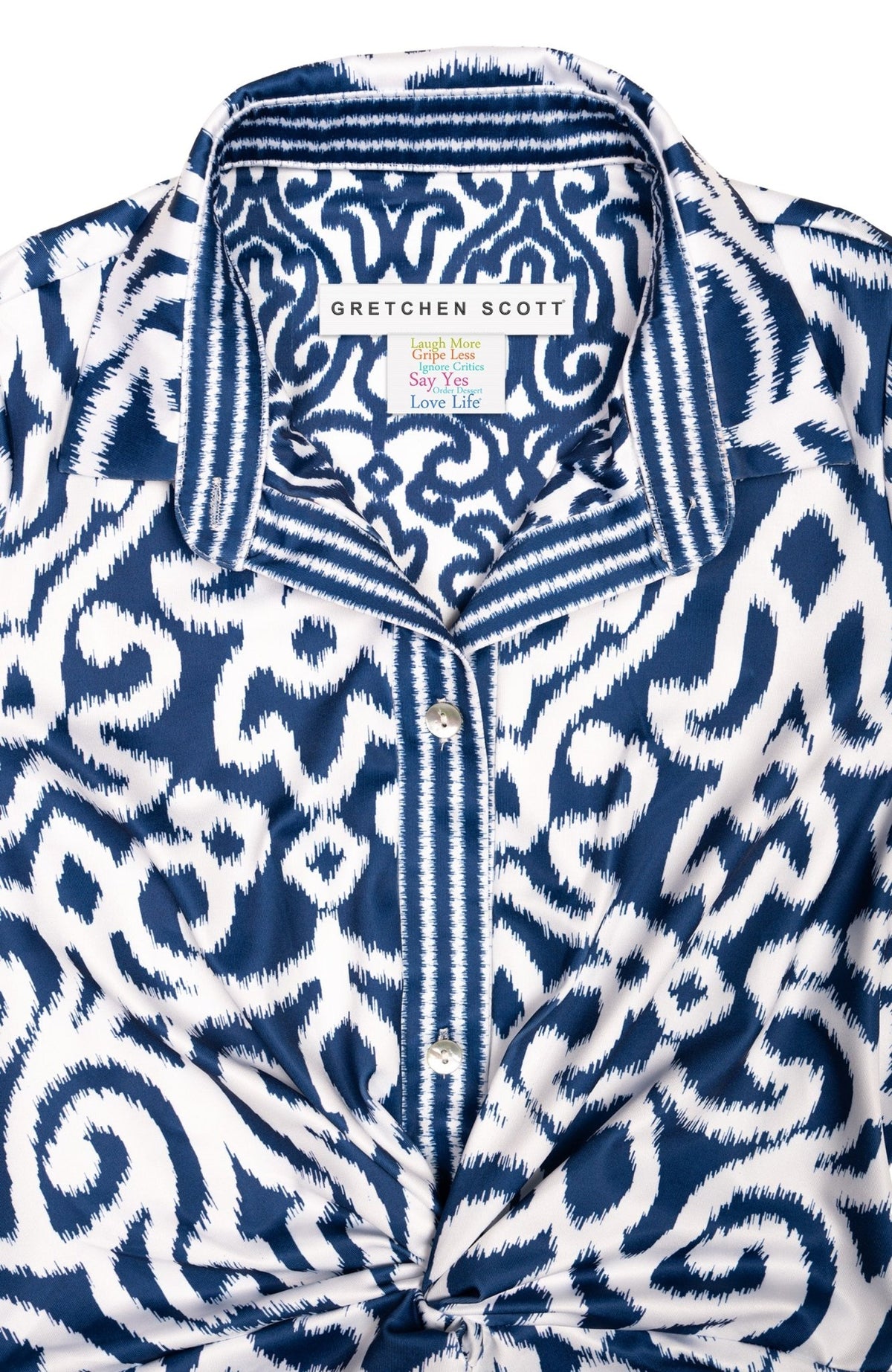 Twist & Shout Dress - Arabesque Navy