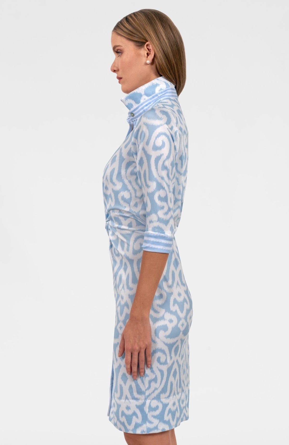 Twist & Shout Dress - Arabesque Light Blue