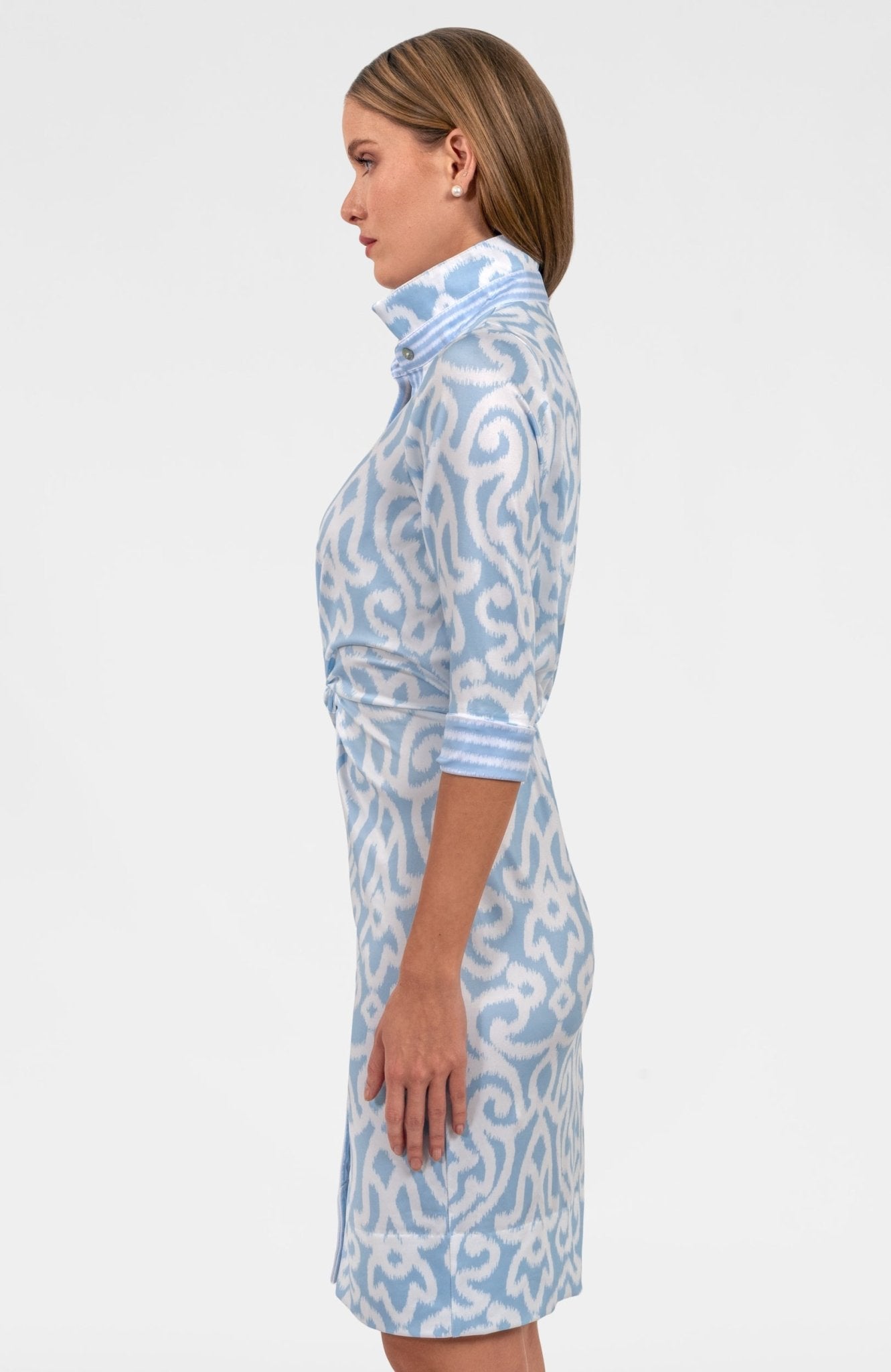 Twist & Shout Dress - Arabesque Light Blue