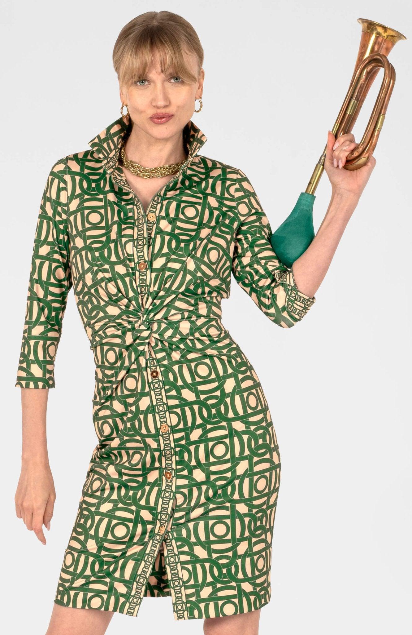 Twist & Shout Dress - Aubazine Forrest